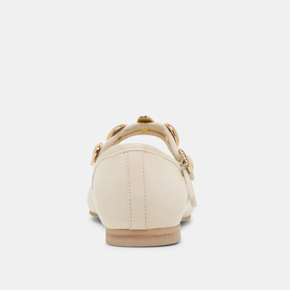 RELAN BALLET FLATS OFF WHITE LEATHER