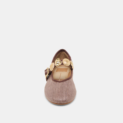 RELAN BALLET FLATS WALNUT RAFFIA