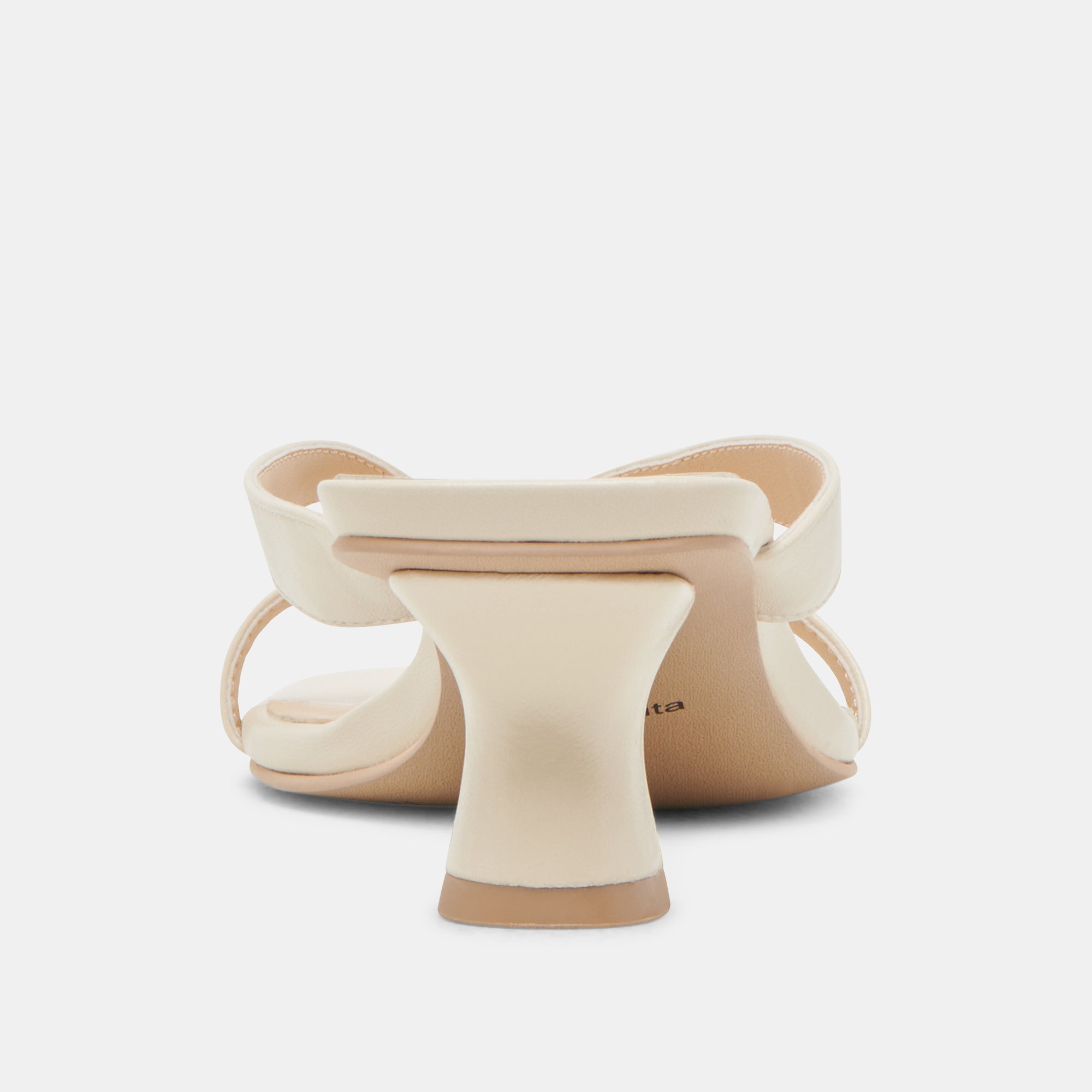 BREVEL WIDE HEELS OFF WHITE LEATHER