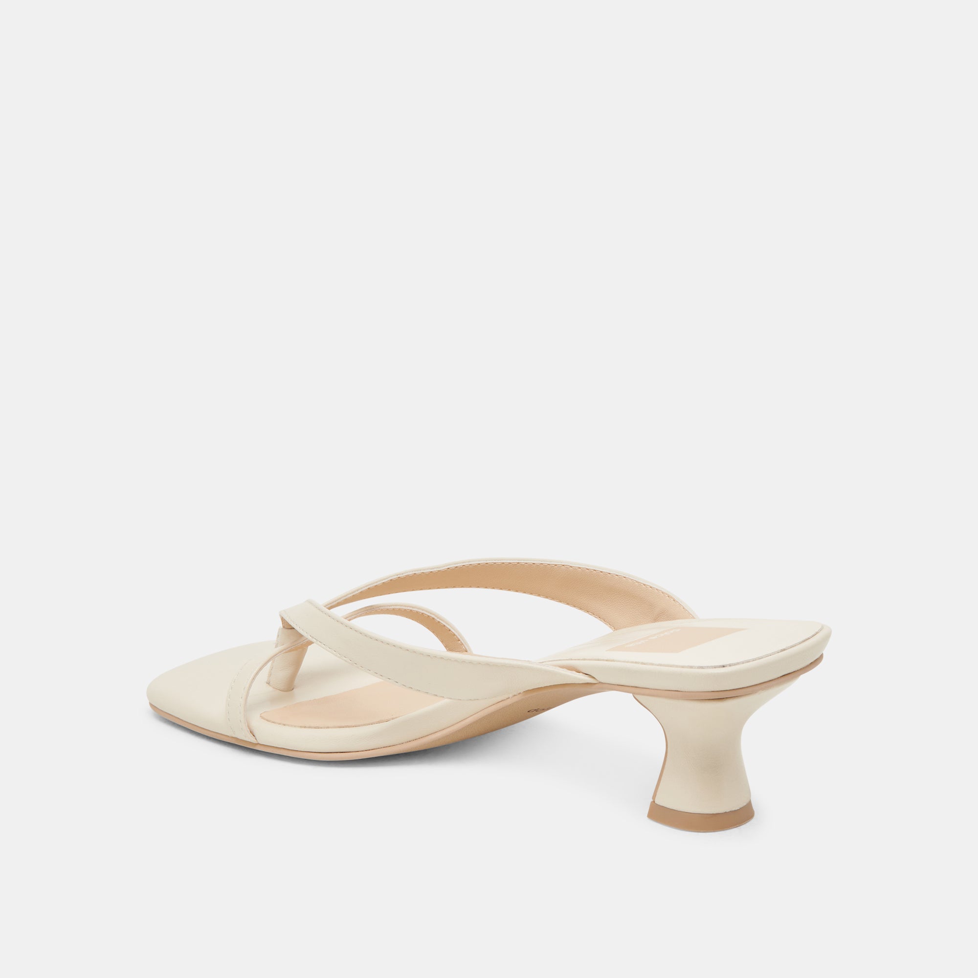 BREVEL WIDE HEELS OFF WHITE LEATHER